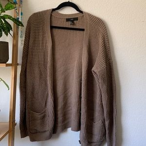 F21 Beige oversized cardigan